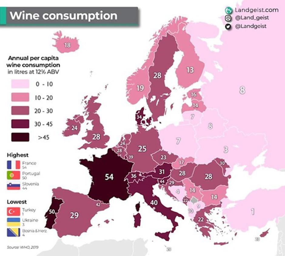 Bh. građani popiju u prosjeku samo četiri litre vina godišnje